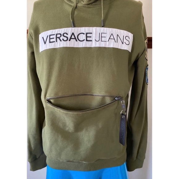 Versace Felpa Logo Hoodie NWOT Medium, Rare, Perfect Condition - Picture 3 of 14
